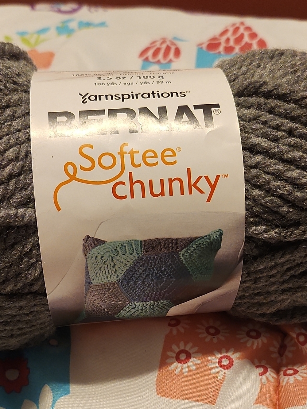 Bernat Softee Chunky Yarn - Gray